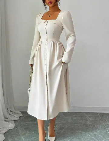 Rochie medie SHEIN, ecru