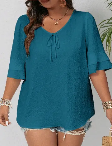 Bluza SHEIN CURVE, albastru