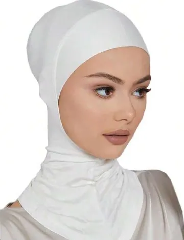 Hijab 2 bucati SHEIN, alb/maro