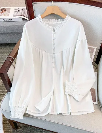 Bluza SHEIN CURVE, alb