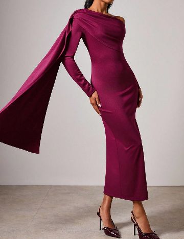Rochie medie Cosmina, visiniu