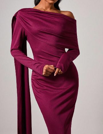 Rochie medie Cosmina, visiniu