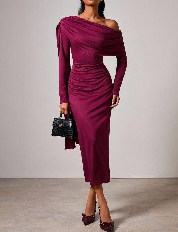 Rochie medie Cosmina, visiniu