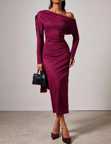 Rochie medie Cosmina, visiniu