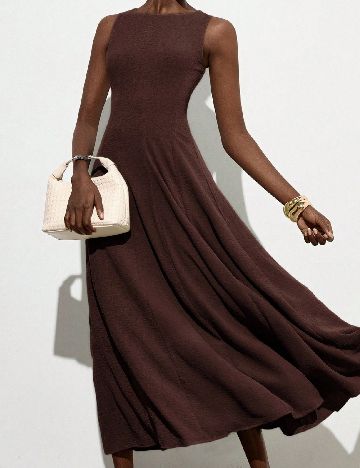 Rochie lunga SHEIN, maro