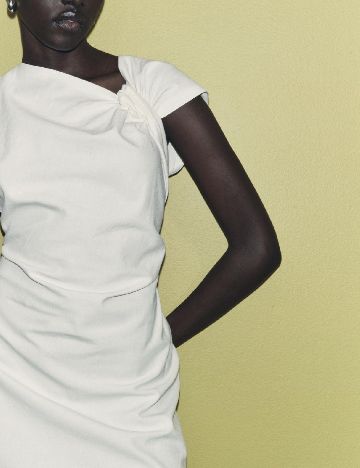 Rochie medie Zara, alb