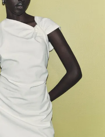 Rochie medie Zara, alb