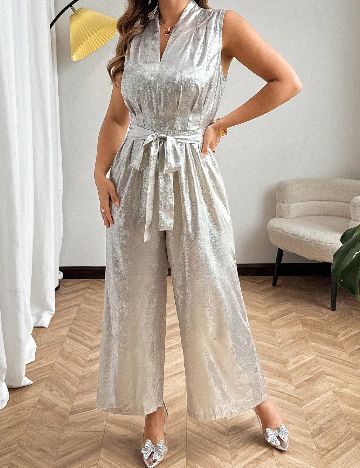 Salopeta SHEIN CURVE, argintiu