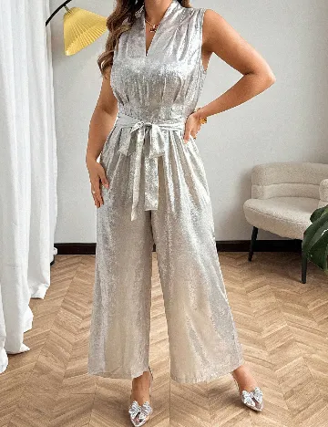 Salopeta SHEIN CURVE, argintiu