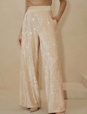 Pantaloni Anewsta, crem