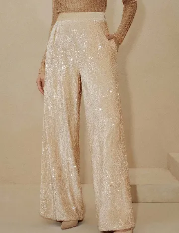 Pantaloni Anewsta, crem