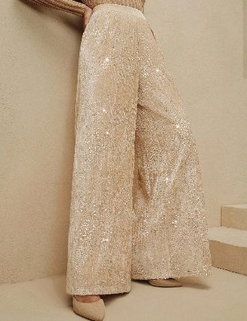 Pantaloni Anewsta, crem