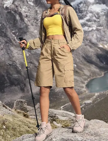 Pantaloni scurti SHEIN, maro