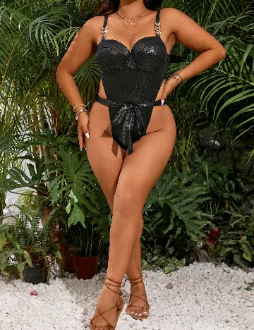Costum de baie SHEIN CURVE, negru