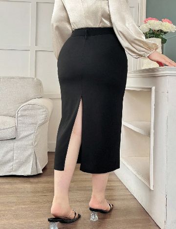 Fusta SHEIN CURVE, negru