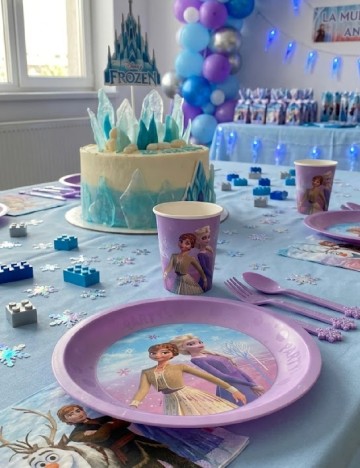 Set farfurii 4 bucati Disney, mov