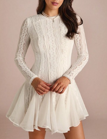 Rochie scurta SHEIN, alb