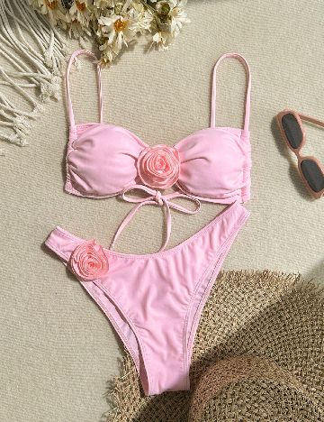 Costum de baie SHEIN, roz