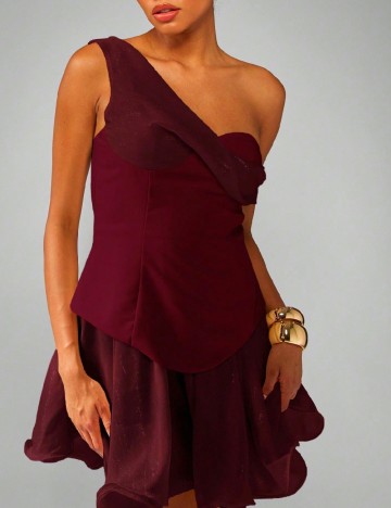 Rochie scurta Missguided, visiniu