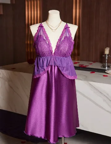 Rochie de noapte SHEIN CURVE, mov