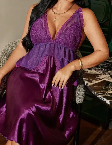 Rochie de noapte SHEIN CURVE, mov