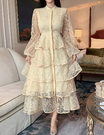 Rochie medie Dazy, galben