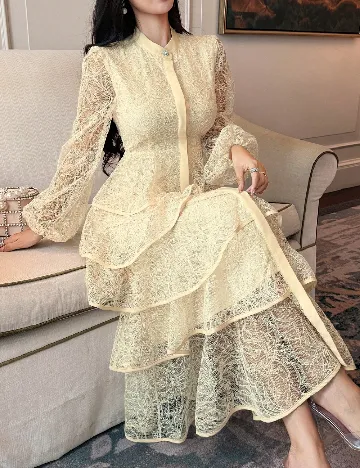 Rochie medie Dazy, galben