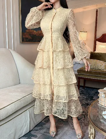 Rochie medie Dazy, galben