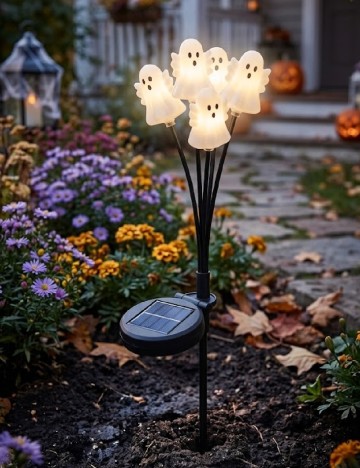 Lampa solara ACTION, alb/negru
