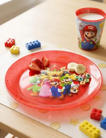 Set farfurii din plastic 4 bucati Durabo, rosu