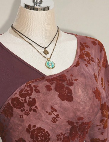 Bluza SHEIN CURVE, roz pudra inchis