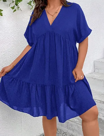 Rochie scurta SHEIN CURVE, albastru