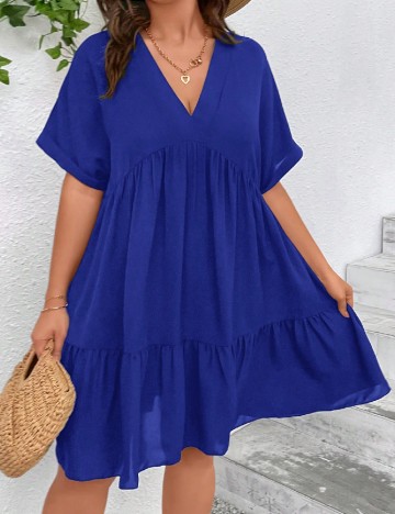 Rochie scurta SHEIN CURVE, albastru