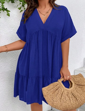 Rochie scurta SHEIN CURVE, albastru