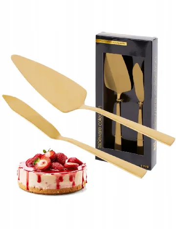 Set pentru servire tort 2 bucati Excellent Houseware, auriu