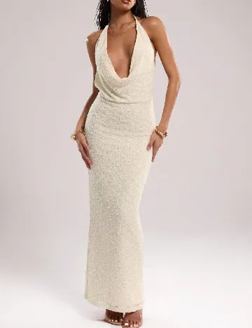 Rochie lunga SHEIN, crem