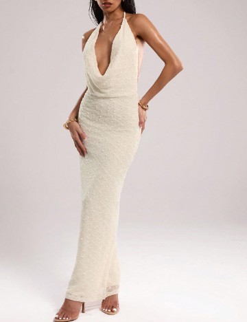 Rochie lunga SHEIN, crem