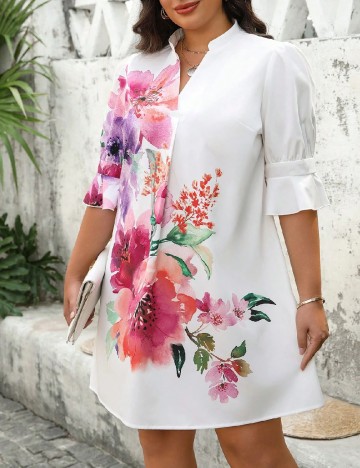 Rochie scurta SHEIN CURVE, alb