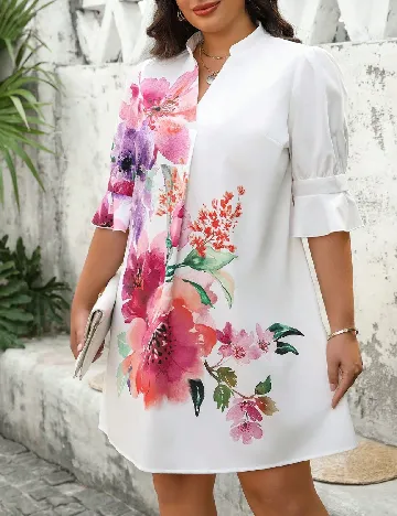 Rochie scurta SHEIN CURVE, alb