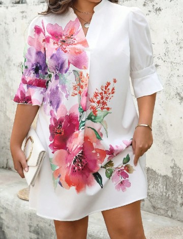 Rochie scurta SHEIN CURVE, alb