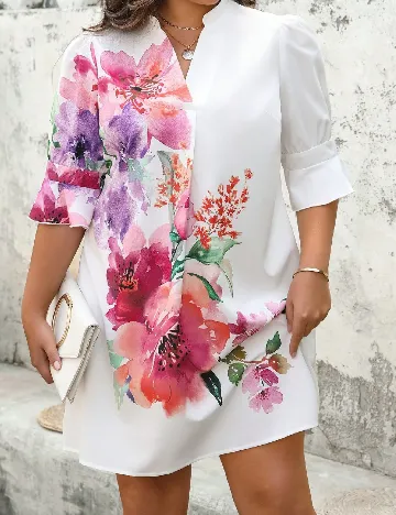 Rochie scurta SHEIN CURVE, alb