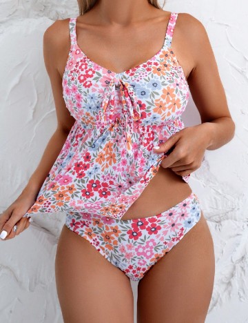 Costum de baie SHEIN, floral print
