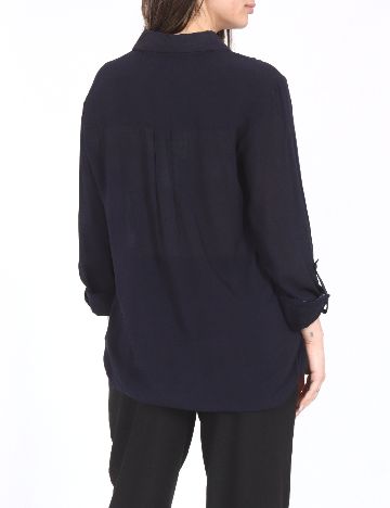 Camasa Bershka, bleumarin inchis