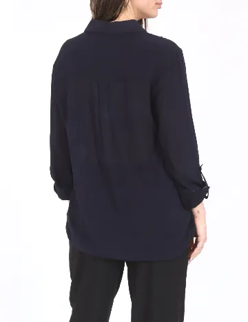 Camasa Bershka, bleumarin inchis