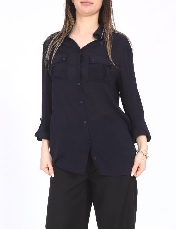 Camasa Bershka, bleumarin inchis