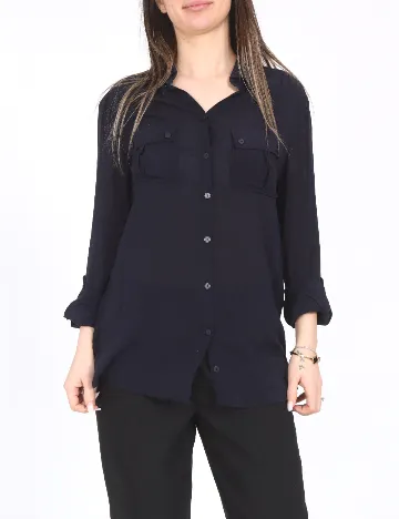 Camasa Bershka, bleumarin inchis