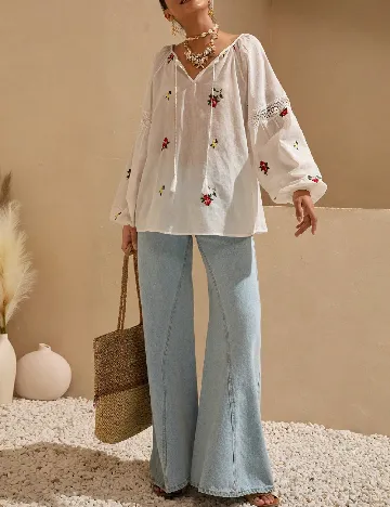 Bluza SHEIN CURVE, alb