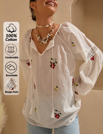 Bluza SHEIN CURVE, alb