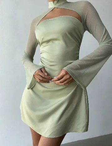 Rochie scurta SHEIN, verde