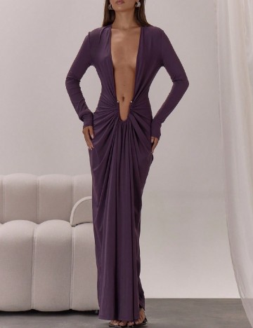 Rochie lunga Musera, mov